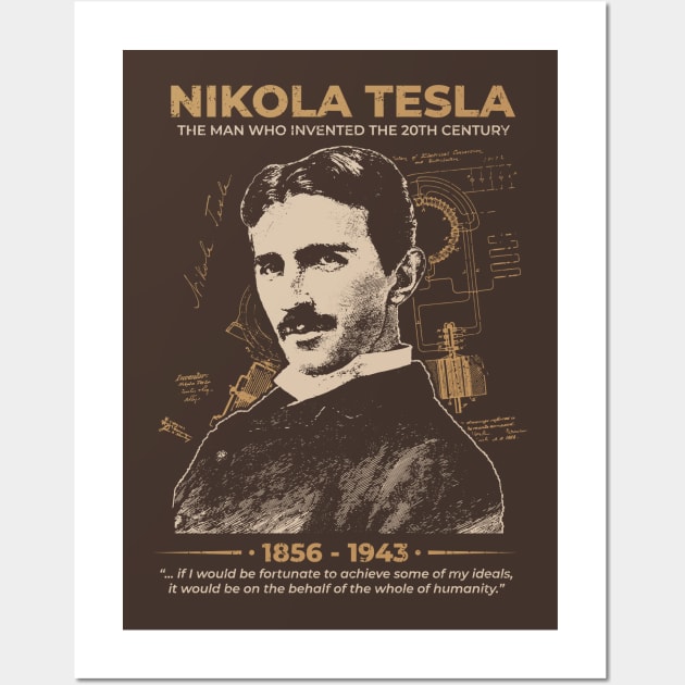 Nikola Tesla Wall Art by dan89